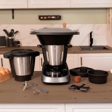 Mambo Touch Habana Pro Robot de cuisine avec Wi-Fi, 37 fonctions, TFT, APP pour la cuisson guidée et manuelle, système d’auto-nettoyage, accessoires OneClick, balance intégrée, bol en acier inoxydable et bol anti-adhésif Habana.