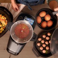 Mambo Touch Habana Pro Robot de cuisine avec Wi-Fi, 37 fonctions, TFT, APP pour la cuisson guidée et manuelle, système d’auto-nettoyage, accessoires OneClick, balance intégrée, bol en acier inoxydable et bol anti-adhésif Habana.