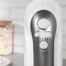 Powertwist 500 Pro Batidora de varillas con 500 W, 5 niveles de velocidad más función Turbo y tres accesorios de acero inoxidable.