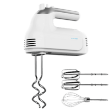 Powertwist 500 Pro Batidora de varillas con 500 W, 5 niveles de velocidad más función Turbo y tres accesorios de acero inoxidable.