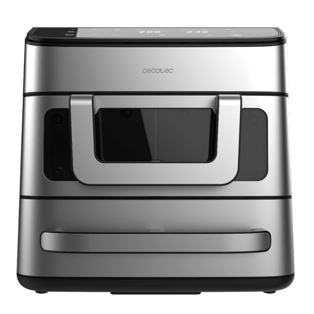 Cecofry FoodCourt 18000 4Pizza + Friteuse à air chaud et four de 18 L avec pierre à pizza, écran couleur et minuterie pour des résultats parfaits.