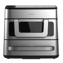 Cecofry FoodCourt 18000 4Pizza + Friteuse à air chaud et four de 18 L avec pierre à pizza, écran couleur et minuterie pour des résultats parfaits.