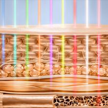 FaceCare LÜM Champagne Mascara LED facial con 9 colores y funcionalidades, infrarrojos, 360 puntos de luz y silicona médica