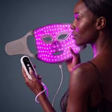 FaceCare LÜM Ice Champagne Mascara LED facial con 9 colores y funcionalidades, infrarrojos, 448 puntos de luz y silicona médica, IceTech, 210 mins de autonomía.