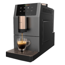 Cremmaet Stretta Cafetera superautomática con bomba de 19 bares, potencia de 1500 W y molinillo integrado. Prepara Espresso, Americano, Lungo y doble espresso con un solo toque. Diseño compacto con pantalla táctil LED, limpieza automática y mantenimiento sencillo.