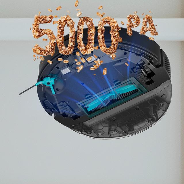 Conga M50 Tech Robot aspirador con Navegación láser APP y WiFi. 5000 Pa de presión de succión, 160 m2 de autonomía. Cepillo multifunción para todas las superficies.