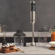 Power Titanblack 1500 XL Cream & Crush Batidora de mano de 1500 W, tecnología CrossBlades con cuchillas de 4 hojas con recubrimiento de titanio negro, pie XL extralargo, campana antisalpicaduras y selector de velocidad con función Turbo. Incluye vaso de 800 ml con tapa, varillas montaclaras y picadora con cuchilla pica hielo.