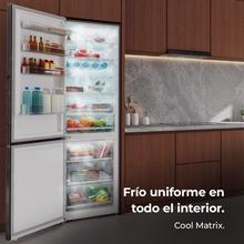 Bolero CoolMarket Combi 456 Black Glass E Frigorífico Combi Cristal Negro, MAX INSIDE con VIP tech, Cool Matrix, Cajón Variable 6 temperaturas con control de humedad, Total No Frost, Compresor Inverter Plus, Multi AirFlow, 456 L, 201x59,5cm Funciones Fast Cooling y Fast Freezing, Modo Smart, Green HUB XL, Display Exterior, Puertas Reversibles, Botellero, Bandejas Cristal y Clase E