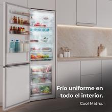 Bolero CoolMarket Combi 456 White Glass C Frigorífico Combi Cristal Blanco, Clase C, MAX INSIDE con VIP tech, Cool Matrix, Cajón Variable 6 temperaturas con control de humedad, Total No Frost, Compresor Inverter Plus, Multi AirFlow, 456 L, 201x59,5cm Funciones Fast Cooling y Fast Freezing, Modo Smart, Green HUB XL, Display Exterior, Puertas Reversibles, Botellero y Bandejas Cristal