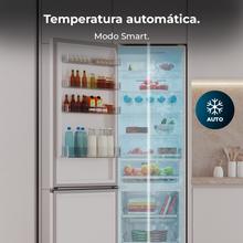 Bolero CoolMarket Combi 456 White Glass C Frigorífico Combi Cristal Blanco, Clase C, MAX INSIDE con VIP tech, Cool Matrix, Cajón Variable 6 temperaturas con control de humedad, Total No Frost, Compresor Inverter Plus, Multi AirFlow, 456 L, 201x59,5cm Funciones Fast Cooling y Fast Freezing, Modo Smart, Green HUB XL, Display Exterior, Puertas Reversibles, Botellero y Bandejas Cristal