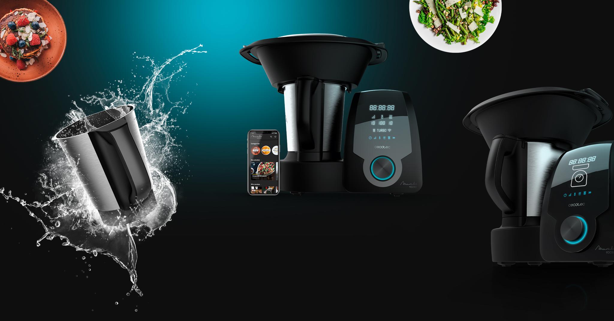 Cecotec Robot de Cocina Multifunción Mambo 10090, App, Cuchara MamboMix, Jarra  Habana con Revestimiento cerámico, 30 Funciones, Jarra de Acero INOX 3,3l  Apta para lavavajillas, Báscula incorporada : : Hogar y cocina