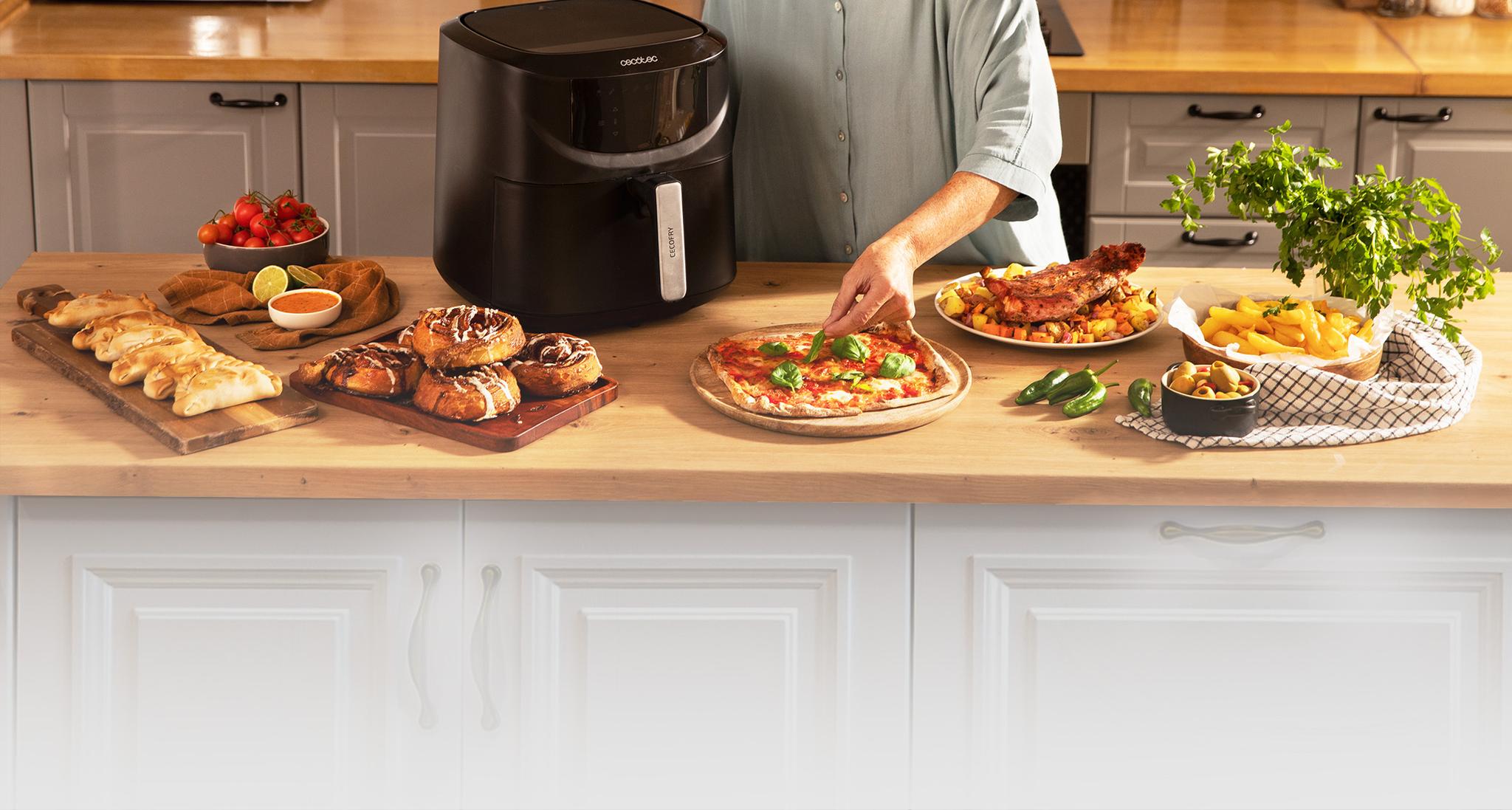 b3 04994 cecofry absolute 7600 desk 220230412142519 - Friteuza cu aer cald, fara ulei Cecotec Cecofry Absolute 7600, 2000W, 7.6L, Control tactil, 8 Programe Presetate - Solgarden