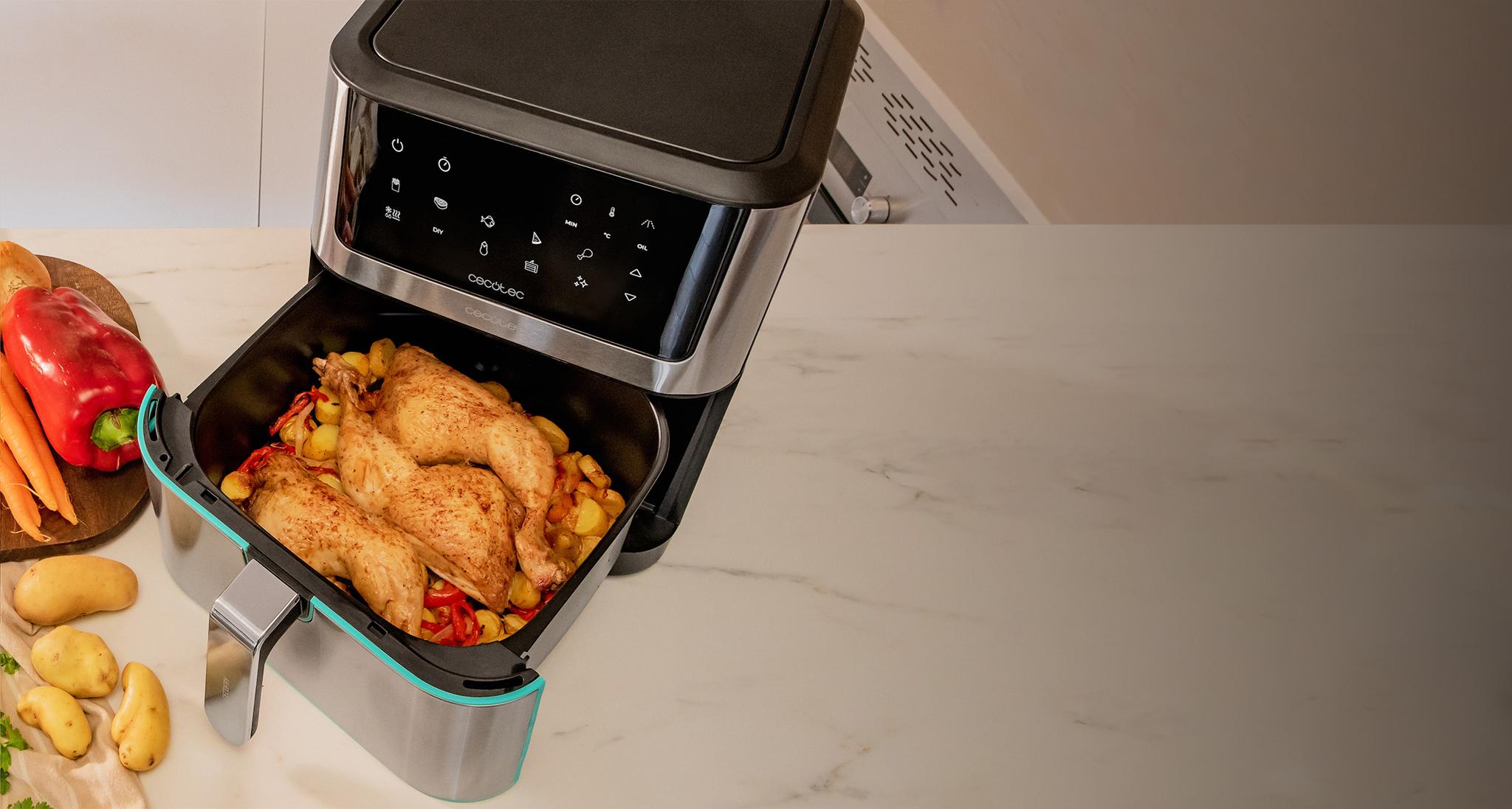 b5 04984 cecofry supreme 8000 desk 220231018125528 - Friteuza cu aer cald fara ulei Cecotec Cecofry Supreme 8000, Air Fryer, 1800W, 8L, Control tactil, 10 Programe Presetate - Solgarden