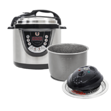 Cecotec Olla Electrica a Presión Programable Olla GM Modelo D. 1000 W,  Multifunción, 9 Menús, Función Freír, Capacidad de 6l, 90 kPa, Guiado por  Voz, Programable 24h, Incluye Recetario : : Hogar y cocina