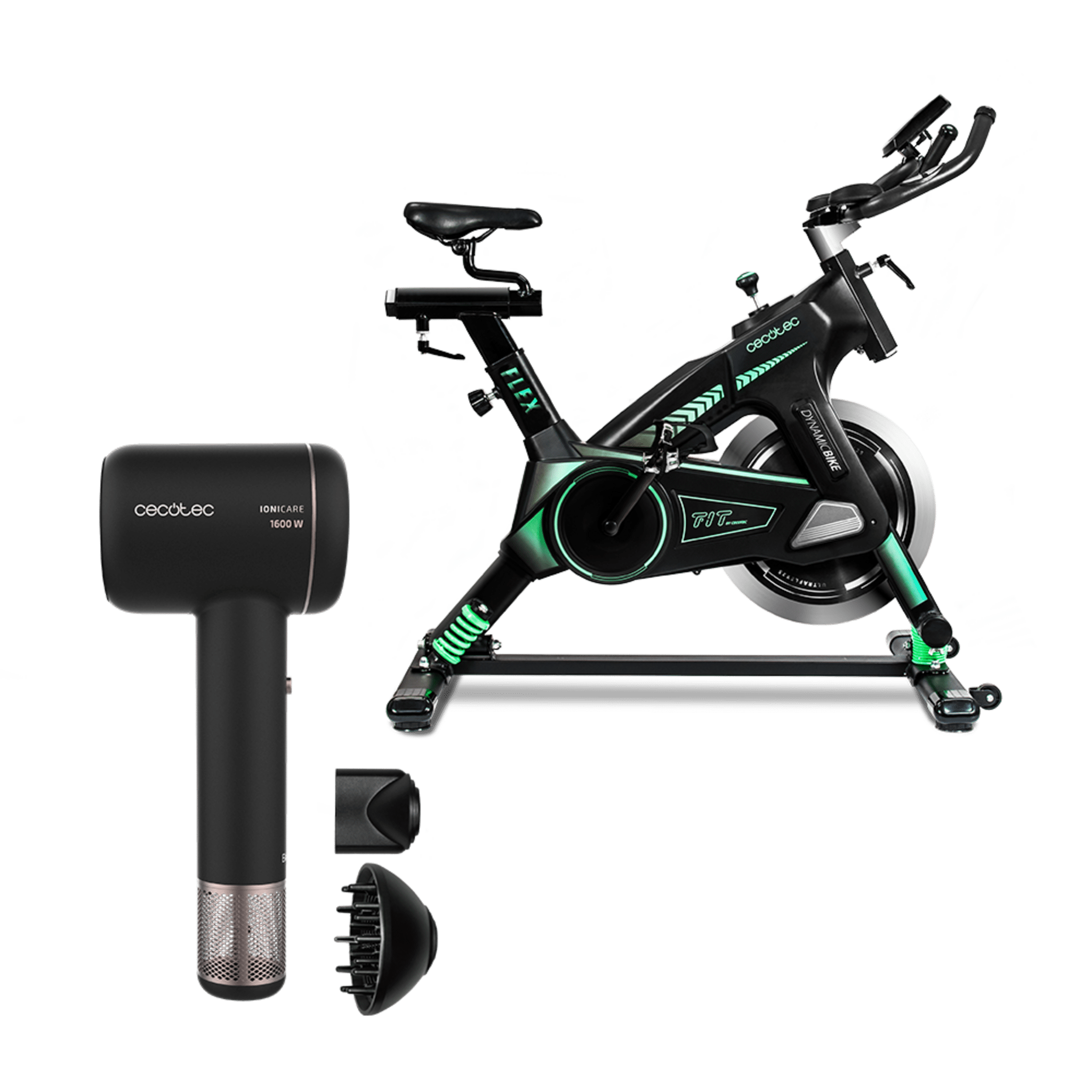 Pack Bicicleta spinning UltraFlex 25 + Bamba IoniCare RockStar Ion Touch
