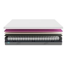 Colchón Flow Hybrid viscoelástico y enfundable de 25 cm de altura  con núcleo de muelles ensacados SpringCore y 4 capas para una  firmeza medio alta y tecnologías SeparateMuv, MorphoAdapt, Fresh & EasyClean.