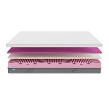 Flow Original viskoelastische und beziehbare Matratze mit einer Höhe von 25 cm, die 3 Schichten für hohe Festigkeit, einen profilierten HRC2+-Schaumkern und die Technologien MorphoAdapt+, Fresh & EasyClean kombiniert.