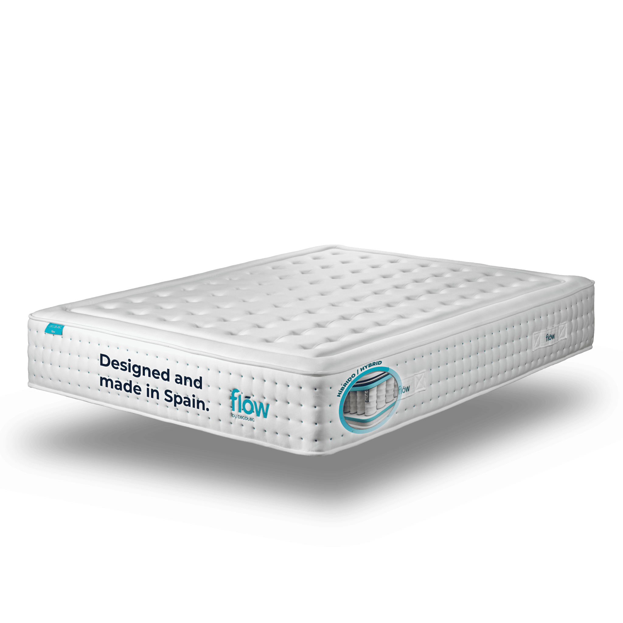 Cecotec Hybridmatratze Flow HybridLuxe Fresh 6900 90x200 Cm, 31 Cm Hoch, Mittelfest, Taschenfederkern