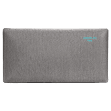 Cuscino Flow Satisfaction con blocco viscoelastico che offre la massima adattabilità e comfort, eliminando i punti di pressione. Con rivestimento traspirante extra soft touch, grigio metallizzato e trattamento antiacaro e antibatterico.