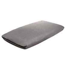 Cuscino Flow Satisfaction con blocco viscoelastico che offre la massima adattabilità e comfort, eliminando i punti di pressione. Con rivestimento traspirante extra soft touch, grigio metallizzato e trattamento antiacaro e antibatterico.