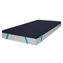 Surmatelas Flow TopSerenity 150x190 Surmatelas Flow TopSerenity 100 % viscoélastique, 5 cm de hauteur, avec quatre bandes élastiques antidérapantes pour une meilleure fixation et une housse extérieure amovible avec fermeture éclair.