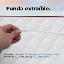 Flow BabyPure colchón de cuna de 10 cm de altura, espuma de 25 kg/m3, funda extraíble con cremallera lavable y certificación Oeko-Tex®. Fabricado en España.