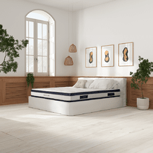 Flow CecoFresh 2900 CoolConfort Hybrid 135 x 190 cm Materasso con nucleo a molle insacchettate e innovativa tecnologia CoolConfort per una sensazione ultra rinfrescante durante il riposo. Altezza 29 cm.
