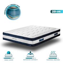 Flow CecoFresh 2900 CoolConfort Hybridmatratze mit Taschenfederkern und innovativer CoolConfort-Technologie für ein ultra-erfrischendes Gefühl während der Ruhezeit. Höhe 29 cm.