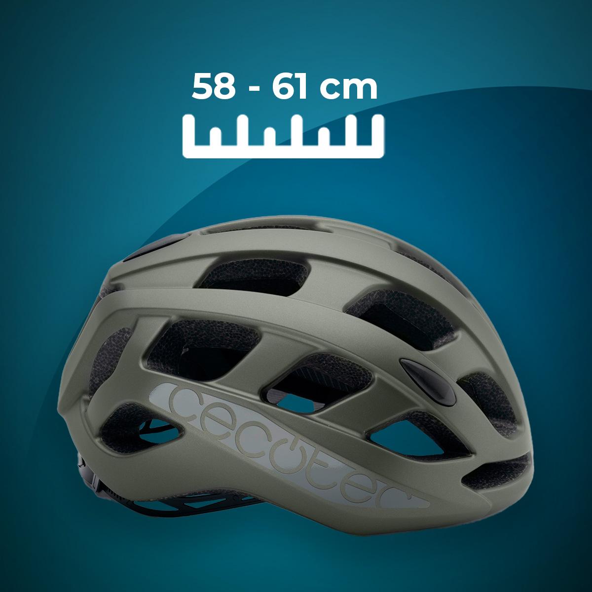 Talla L-XL 58 a 61 cm del casco CECOTEC BrainGuard Sprinter Green