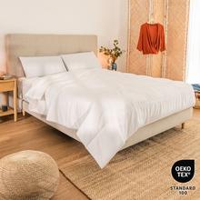 Flow ComfortCloud 3000 Soft Relleno nórdico hipoalergénico con fibra hueca siliconada. Máxima transpirabilidad. Tratamiento antibacteriano y antiácaros. Lavado fácil hasta 30 grados. Fabricado en España con certificado Oekotex.