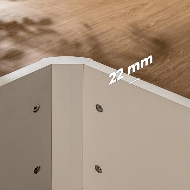 Flow ExtraSpace Blanco Canapé de madera de gran capacidad, abatible, con esquinas redondeadas y tapa transpirable con 3D + 4 válvulas de aireación.