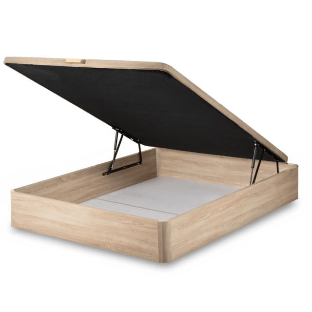 Flow Canapé ExtraSpace Cambrian 160x180 Canapé de madera de gran capacidad , abatible, con esquinas redondeadas y tapa transpirable con 3D + 4 válvulas de aireación