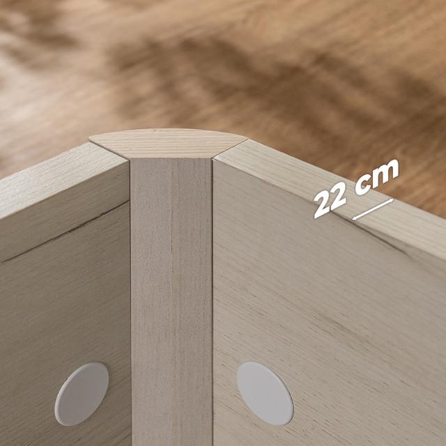 Flow ExtraSpace Artico 90x200 Canapé de madera de gran capacidad , abatible, con esquinas redondeadas y tapa transpirable con 3D + 4 válvulas de aireación