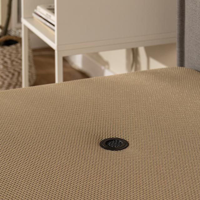 Flow ExtraSpace Blanco Premium 135x200 Canapé súper reforzado de madera de gran capacidad , abatible, con esquinas redondeadas y tapa transpirable con 3D + 4 válvulas de aireación