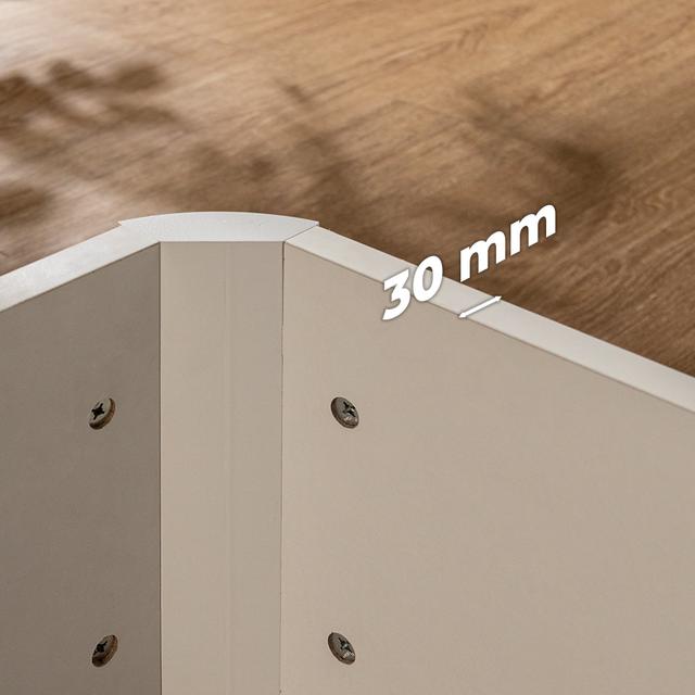 Flow ExtraSpace Blanco Premium 135x200 Canapé súper reforzado de madera de gran capacidad , abatible, con esquinas redondeadas y tapa transpirable con 3D + 4 válvulas de aireación