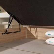 Flow ExtraSpace Cambrian Premium 200x200 Canapé súper reforzado de madera de gran capacidad , abatible, con esquinas redondeadas y tapa transpirable con 3D + 4 válvulas de aireación