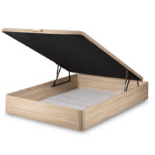 Flow ExtraSpace Cambrian Premium 200x200 Canapé súper reforzado de madera de gran capacidad , abatible, con esquinas redondeadas y tapa transpirable con 3D + 4 válvulas de aireación