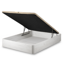 Flow ExtraSpace Artico Premium 180x200 Canapé súper reforzado de madera de gran capacidad , abatible, con esquinas redondeadas y tapa transpirable con 3D + 4 válvulas de aireación