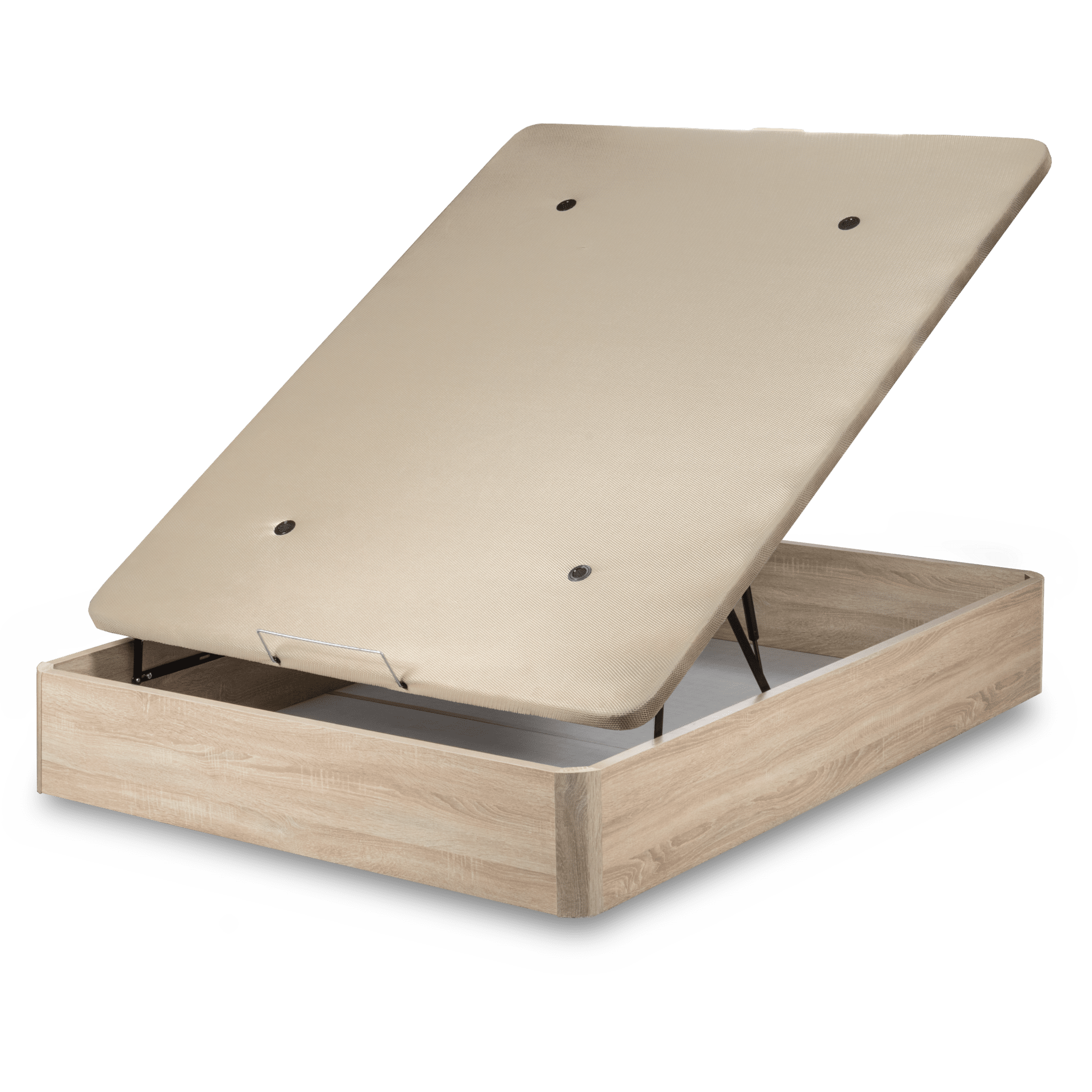 Flow SpacePlus Cambrian Canapé de madera de gran capacidad , abatible, con esquinas redondeadas y tapa transpirable con 3D + 4 válvulas de aireación