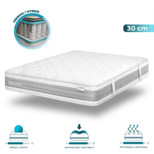 Flow Hêritage Anne 90x190 Colchón de muelles ensacados multicapa de 30 cm de altura