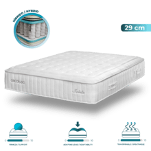 Flow Hêritage Isabella 105x190 Colchón de muelles ensacados multicapa de 30 cm de altura